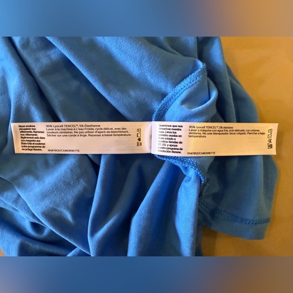 EILEEN FISHER Womens  Boxy V-Neck Tee Shirt Top in Coast Blue Short Sleeve L - Picture 3 of 16